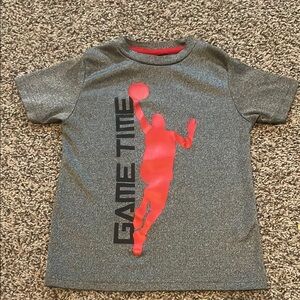 Kids' Gray and Red “Game Time” Tee
